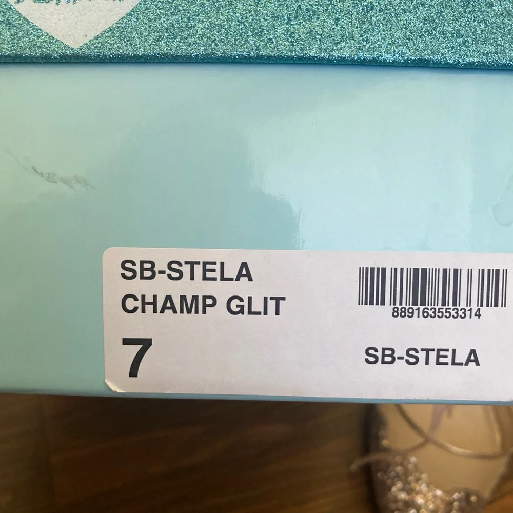 Blue by Betsy Johnson, SB Stela Champagne Glitter Pumps - Picture 9 of 10